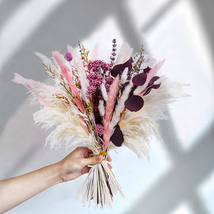 Boho pampass cỏ Bó Hoa Khô tự nhiên chi nhánh nhiều màu Fluffy pampas cỏ trang trí đám cưới trang trí nhà hoa - Product Image 6