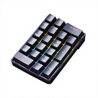 Clavier numérique mécanique F20 USB filaire rétroéclairé mini portable externe pour ordinateurs portables, usage financier et bureautique