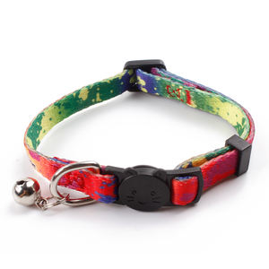 2025 suministros personalizados de lujo para mascotas, varios diseños, Collar de seguridad de poliéster para gatos, nuevo estampado de nailon personalizado barato - Product Image 3