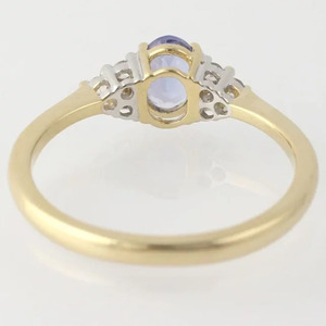 Gold Plated 925 Sterling Silver Opal &amp; Tanzanite Tiny <strong>Dainty</strong> <strong>Ring</strong> - Product Image 6