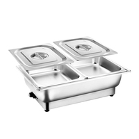 Buffet électrique en acier inoxydable pour traiteur commercial Chauffe-plats Bain Marie Présentoir de chauffe-aliments Équipement de chauffage et de maintien