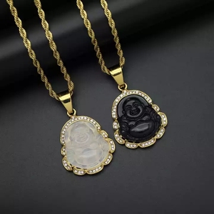 2022 ожерелье из нержавеющей стали с позолоченным горным хрусталем - Product Image 4