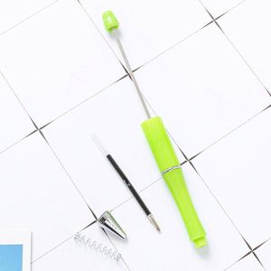 Colorful <b>Plastic</b> <b>Bead</b> Pens-Portable Silk Screen Printed Fun Creative Cute Ballpoint Pens for Students and Promotional Gifts - Product Image 4