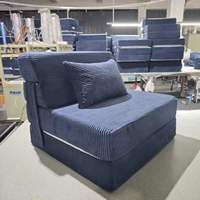 Canapé-lit pliant portable, chaise convertible, chaise longue de sol avec matelas en mousse confortable, canapé de sol polyvalent et pliable
