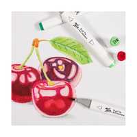 Marqueur d'art à double pointe Mont Marte-Rouge écarlate R2 Alcohol Art Markers