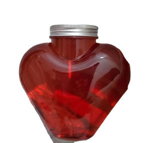 Venta al por mayor, 300ml, 400ml, 500ml, botella <span class=keywords><strong>en</strong></span> forma de corazón de <span class=keywords><strong>amor</strong></span>, botella de jugo de PET, botella de bebidas de agua vacía con tapas para negocios - Product Image 5