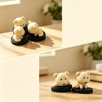 Figurine d'ours en PVC souple 3D personnalisée, OEM ODM, ornement de bureau, poupée animale personnalisée pour la décoration de table à la maison, cadeau promotionnel