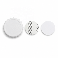 Décapsuleur magnétique personnalisé en plastique pour réfrigérateur, vierges pour sublimation par transfert thermique, décapsuleur 2-en-1 avec dos magnétique pour cuisine