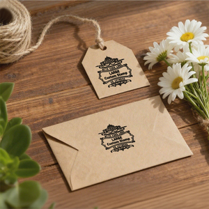 多色DIY闪光邮票牛皮纸袋奶茶纸箱办公室用橡胶预墨烘焙标志印章 - Product Image 3