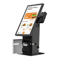 écran tactile 21.5 pouces machine automatique de paiement de soi kiosques de commande de nourriture avec imprimante