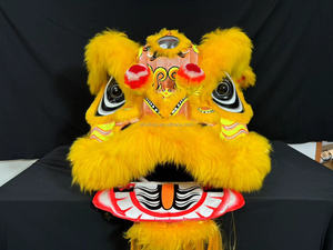 Traje de danza del león personalizado hecho a mano de fábrica de tamaño normal, traje de danza del león inspirado en la cultura china <span class=keywords><strong>para</strong></span> <span class=keywords><strong>dos</strong></span> <span class=keywords><strong>personas</strong></span> - Product Image 6