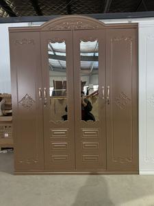 <span class=keywords><strong>Armadio</strong></span> Moderno in Metallo per Camera da Letto <span class=keywords><strong>con</strong></span> 4 <span class=keywords><strong>Ante</strong></span> a Battente in Acciaio, <span class=keywords><strong>Armadio</strong></span> Goffrato <span class=keywords><strong>con</strong></span> <span class=keywords><strong>Specchio</strong></span> - Product Image 6