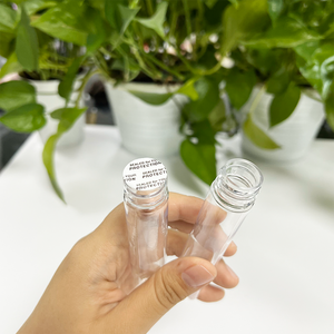 Alta Qualidade 30ml Tubo De Teste De Plástico Transparente Tubos Planta Sementes Pacote Tubo De Teste De Plástico com Tampa De Alumínio De Ouro - Product Image 4