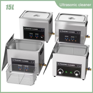 Nettoyeur à ultrasons 15L avec robinet, machine de <span class=keywords><strong>nettoyage</strong></span> à ultrasons <span class=keywords><strong>pour</strong></span> outils de laboratoire, carburateurs métalliques, pièces de moteur automobile, bain à ultrasons - Product Image 1