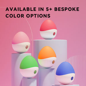 女性用ミニエッグバイブレーター、ライトアップアクリルボタン付きポータブルクリトリス刺激器、シリコン製セックストイ、OEM ODM卸売 - Product Image 4