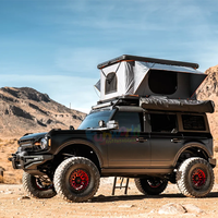 Tente de toit isolée en coque ABS pliante automatique Tente de toit à coque dure en aluminium pour le camping en plein air Jeep Tente de toit à coque dure pour voiture