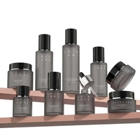 Ensemble de flacons en verre pour cosmétiques de luxe avec compte-gouttes et impression sérigraphique pour sérum, tonique, crème et gouttes pour les yeux - 4oz/1oz/50ml