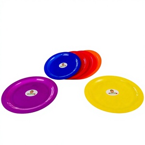 Plateaux à gâteau en plastique CASAMAX WL AL-4403 - 9 pouces - Couleurs assorties - Vaisselle durable - Product Image 1