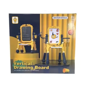 Nuovo Stile Lavagna Magica 4 in 1 per Bambini in Plastica Gialla con Disegni Cartoon - Product Image 1