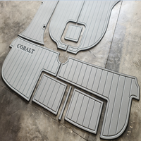 Tapis de pont en mousse EVA imitation teck pour plateforme de bain et cockpit de bateau Cobalt 282 2005, style SeaDek MarineMat Gatorstep, auto-adhésif