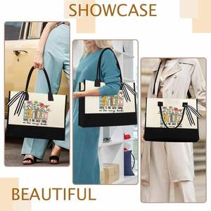 Stylish Single Shoulder Canvas Women's Luxury <b>Handbag</b> Heart Shape Leopard Print Custom Logo Diamond Chain for <b>Medium</b> Size - Product Image 4