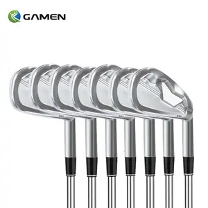 GAMEN black golf iron set cnc steel made men destrimani oem logo personalizzato blank head set da golf forgiato iron