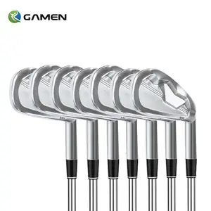 Gamen Zwart Golf Ijzer Sets Cnc Staal Gemaakt Mannen Rechtshandig Oem Aangepaste Logo Leeg Hoofd Gesmeed Golf Set Ijzer