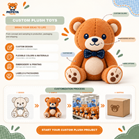 Fabricant de jouets en peluche et animaux en peluche personnalisés à faible MOQ avec rembourrage en coton et en coton PP, tailles personnalisées