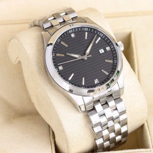 Montre pour homme en acier inoxydable de style professionnel, cadran en cristal saphir, mouvement mécanique, résistante à l'eau, fermoir papillon - Dernière version - Product Image 4