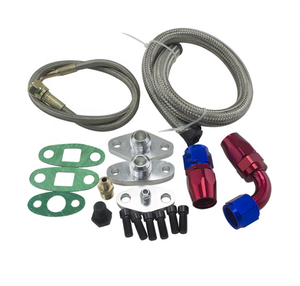 Dây Chuyền Cấp Dầu Đua AN4 AN10 Mặt Bích Xả Dầu Bện Với Phụ Kiện Cho Động Cơ 1JZ 2JZ - Product Image 3