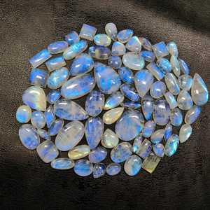 Natural Rainbow Moonstone Cabochon Mixed Shape Lot 20x25-90x50mm Bulk Gemstone Supplier Manufacturer India - Product Image 3