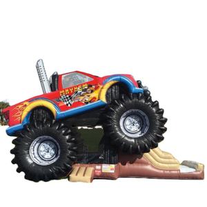 Camion monstre gonflable de haute qualité, <span class=keywords><strong>maison</strong></span> de rebond avec glissière sèche, château gonflable, combinaison de rebond pour les affaires de fête - Product Image 1
