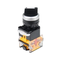 Interrupteur Rotatif Mécanique Étanche IP65 en ABS YHBS-38-22R, 10A, Diamètre de Trou 22mm, Options 1NO/1NC, Utilisation pour Appareils Électroménagers, Livraison Non Incluse