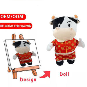 Aangepaste 1:1 Ontwerp Beer/Koe/Panda/Stier Schapen Pluche Speelgoed Fabriek Outlet Kleine Partij Zachte Pp Katoen Gevulde Dieren Geen Moq - Product Image 2