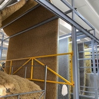 Pelouse de simulation ignifuge 1x20m pour la plage, produits prêts à l'emploi, chaume artificielle pour animaux, gazon synthétique jaune pour toit