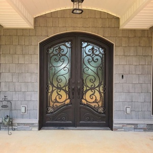 La porte en <span class=keywords><strong>acier</strong></span> moderne <span class=keywords><strong>de</strong></span> fer <span class=keywords><strong>de</strong></span> villa thermiquement cassée profile la surface finie - Product Image 3