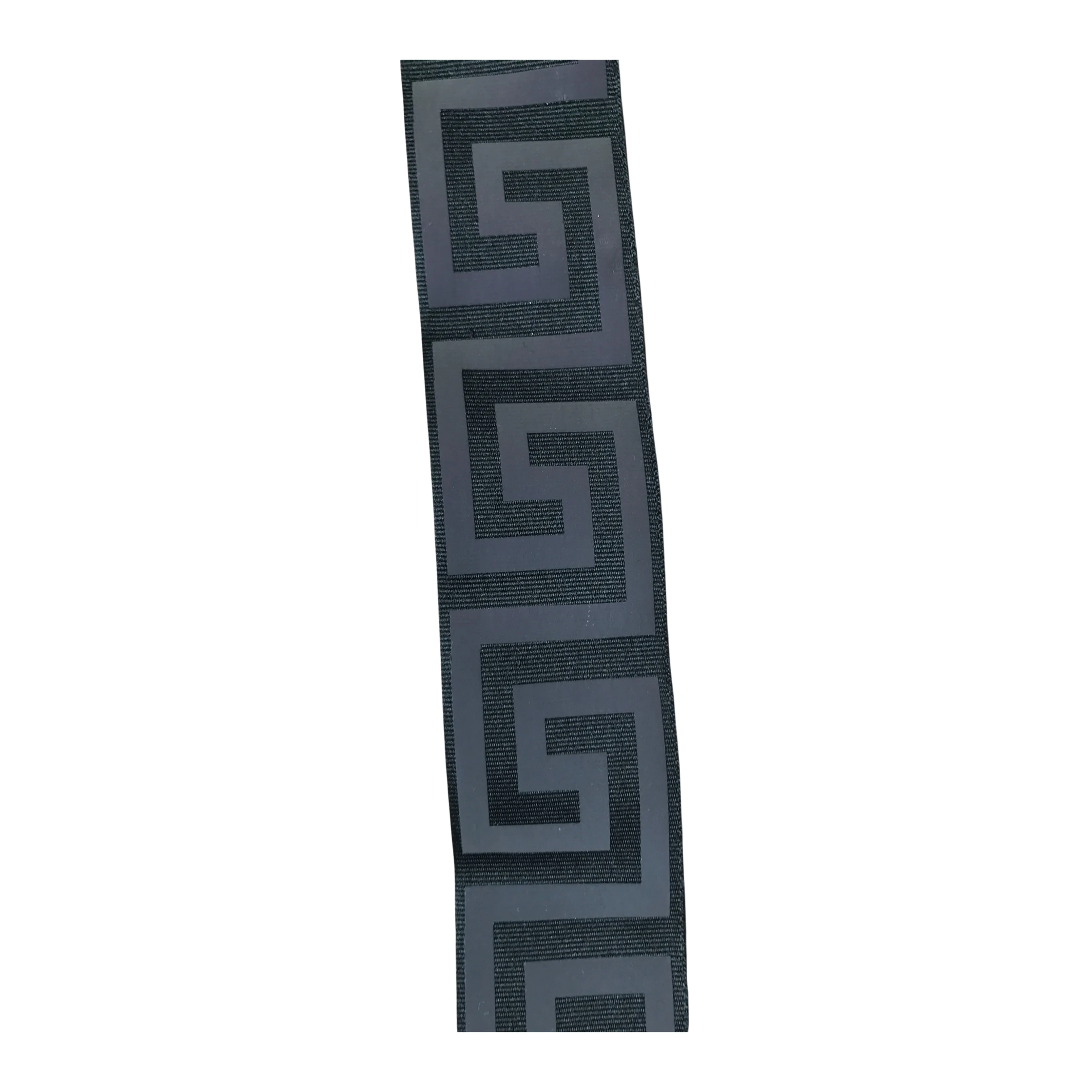 Black Safety Reflective Webbing Stealth Grey Geometric Maze Pattern Safety Reflective Tape for Techwear Streetwear Bags Clothing