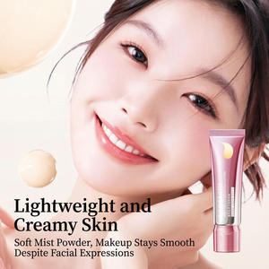 Crème Velours Soyeux Contrôle Sébum Éclat Durable OEM ODM Couvrance Totale Anti-cernes Imperméable Fond de Teint Mat Respirant - Product Image 3