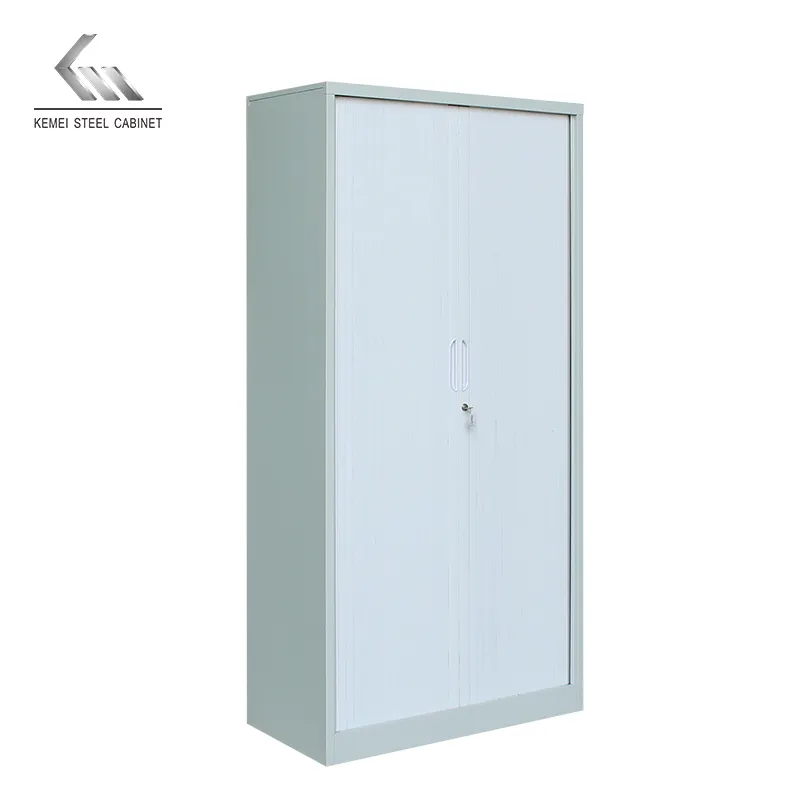 Big Lot China penyimpanan kantor digunakan pintu ganda lemari logam menggulung pintu lemari arsip