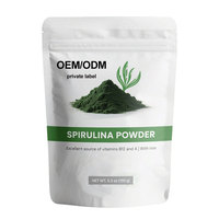 Supplément alimentaire végétalien pur riche en protéines poudre verte biologique sans OGM pour les recettes de smoothies 150g poudre de spiruline