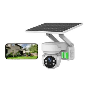 Night Vision Security Smart Solar Camera Ip65 Water Proof Solar Security Camera System Wireless Outdoor Wifi 4G Solar Camera