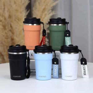 Simple 304 Stainless Steel <b>Coffee</b> Mug Portable Car Thermos Business Office Gift Dual-Drink Mug - Product Image 1