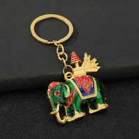 Porte-clés peint à la main, motif animal thaïlandais, petit éléphant, très vendu