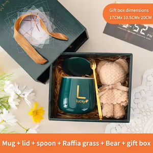 Ensemble <span class=keywords><strong>de</strong></span> cadeaux <span class=keywords><strong>de</strong></span> fête des femmes avec logo personnalisé gratuit tasses à café d'anniversaire avec ours en serviette pour les mariages <span class=keywords><strong>de</strong></span> Noël et autres cadeaux - Product Image 6