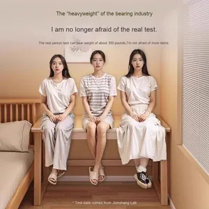 Banco de trabajo de madera maciza moderno y contemporáneo, mesa de escritorio pequeña y sencilla para el hogar, dormitorio u oficina, aprendizaje - Product Image 2