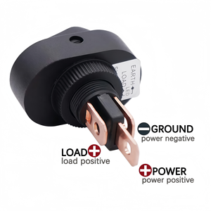 מתג נדנדה מואר LED 12V 30A SPST <span class=keywords><strong>3</strong></span> פינים הפעלה-כיבוי מתג נקודה עגולה 4 צבעים לרכב סירה ימית ASW-20D - Product Image 5