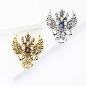 Hot Sale Unisex <span class=keywords><strong>Vintage</strong></span> Doppelkopf Adler Brosche <span class=keywords><strong>Pin</strong></span> Legierung Anstecknadel für die Hochzeit für Männer oder Frauen Anzug oder Shirt - Product Image 1