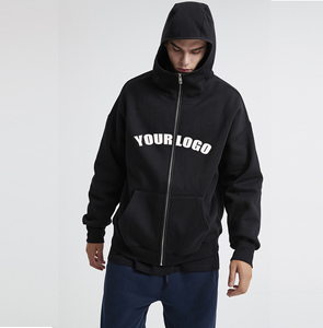 Sweat à capuche en molleton <span class=keywords><strong>Ninja</strong></span> pour homme, poids lourd personnalisé, 350 g, 500 g/m², imprimé DTG, ample, surdimensionné, à fermeture éclair, pour streetwear d'hiver - Product Image 1