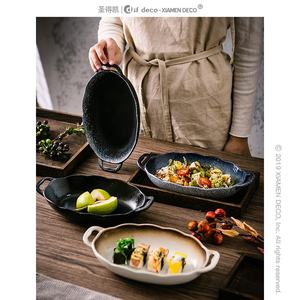 Assiettes en céramique Vintage de Style nordique de qualité alimentaire pour Restaurant, assiettes en céramique faites à la main - Product Image 6