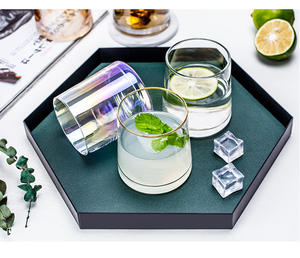 Vaso de Agua Simple al por Mayor, Vaso de Gargareo Colorido para Hotel y Hogar, Vaso de Whisky de Cristal Transparente - Product Image 4